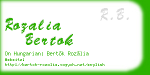 rozalia bertok business card