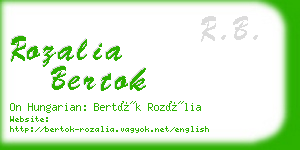 rozalia bertok business card